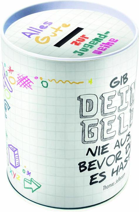 Actual product image Magni Metal money box with lid for the Jugendweihe