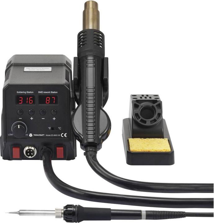 Produktbild Toolcraft ZD-8922 SE Löt-/Entlötstation digital 360 W 50 - 480 °C inkl. Lötspitz