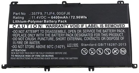 Actual product image CoreParts MBXDE-BA0053 Notebook spare part battery (1 Cells, 6400 mAh)
