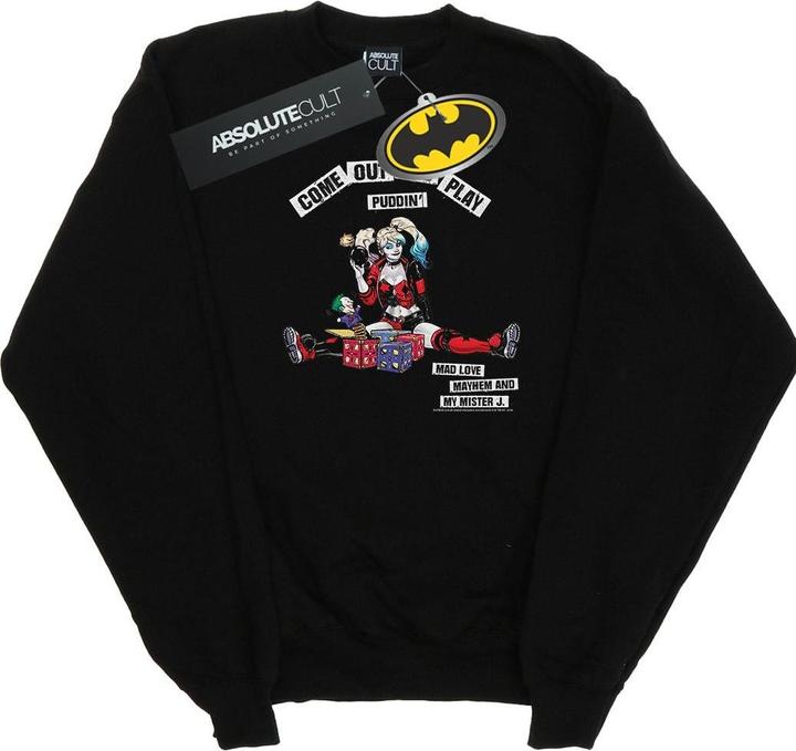 Actual product image Girls Harley Quinn Come Out And Play Sweatshirt (152, 158)