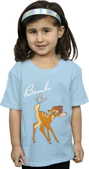 Actual product image Disney Girls Bambi Butterfly Tail Cotton T-Shirt (140, 146)