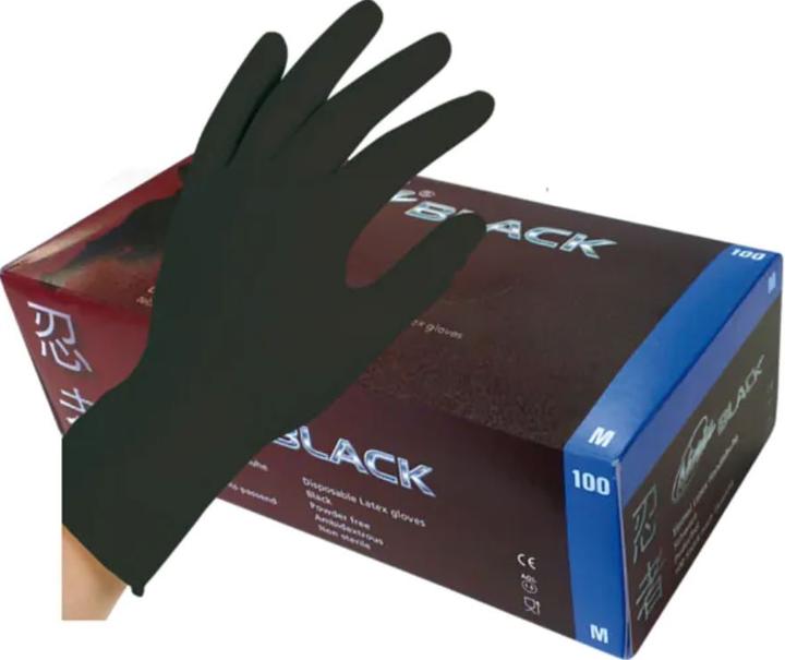 Actual product image Ninja Black Latex gloves (M)