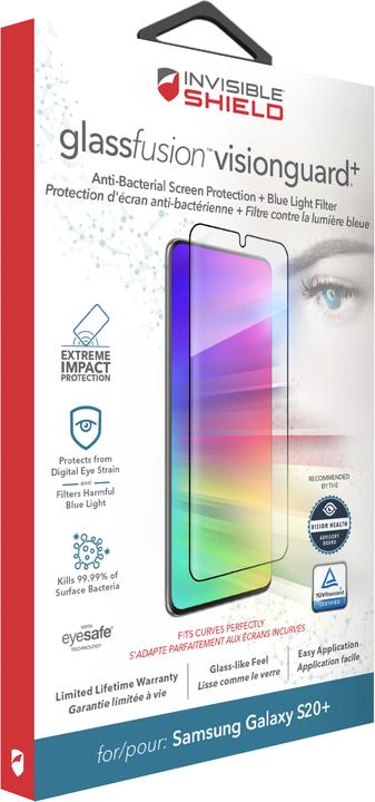 Image du produit InvisibleShield Glass Fusion VisionGuard+ (en anglais) (1 pièce(s), Samsung Galaxy S20+)