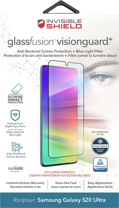 Immagine prodotto InvisibleShield Vetro Fusion VisionGuard+ (1 Pezzo/i, Samsung Galaxy S20 Ultra)