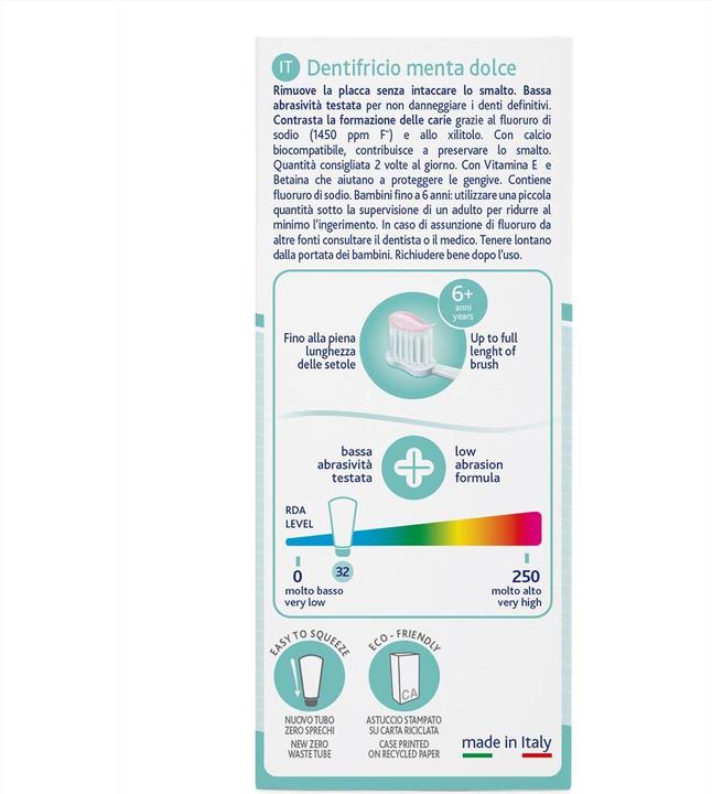 Image du produit Chicco dentifrice menthe avec fluorid 1450ppm 6y+ italien pâte (50 ml)