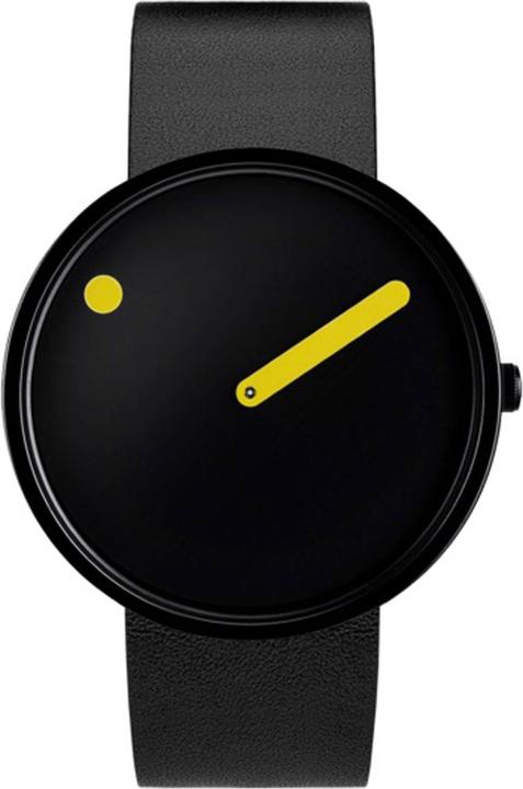 Produktbild Picto 43388-4120B black and yellow (Analoguhr, 40 mm)