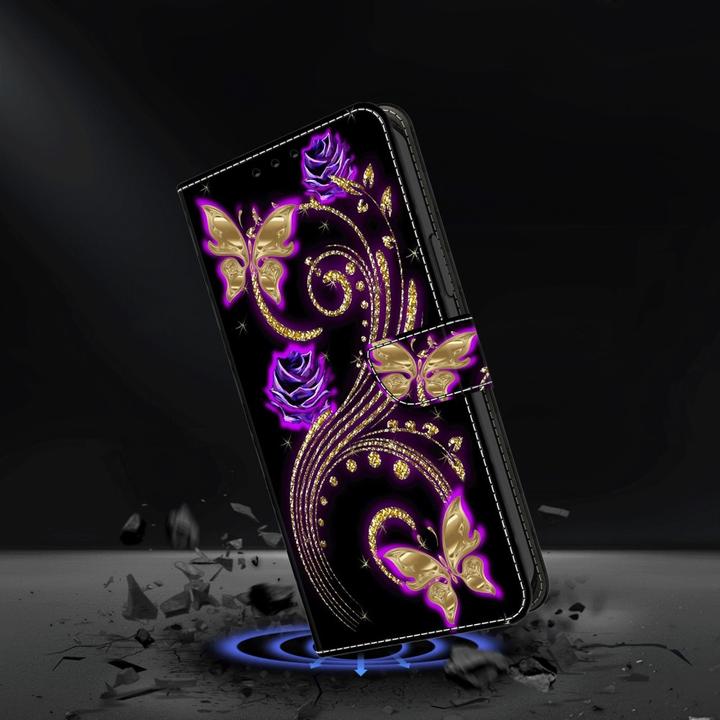 Image du produit Art iPhone 15 Pro Livre Etui avec porte-carte Papillons (Apple iPhone 15 Pro)