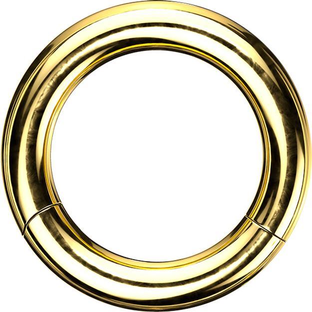 Star Piercing Segmentring klappbar vergoldet (Chirurgenstahl 316L, ohne Messing)