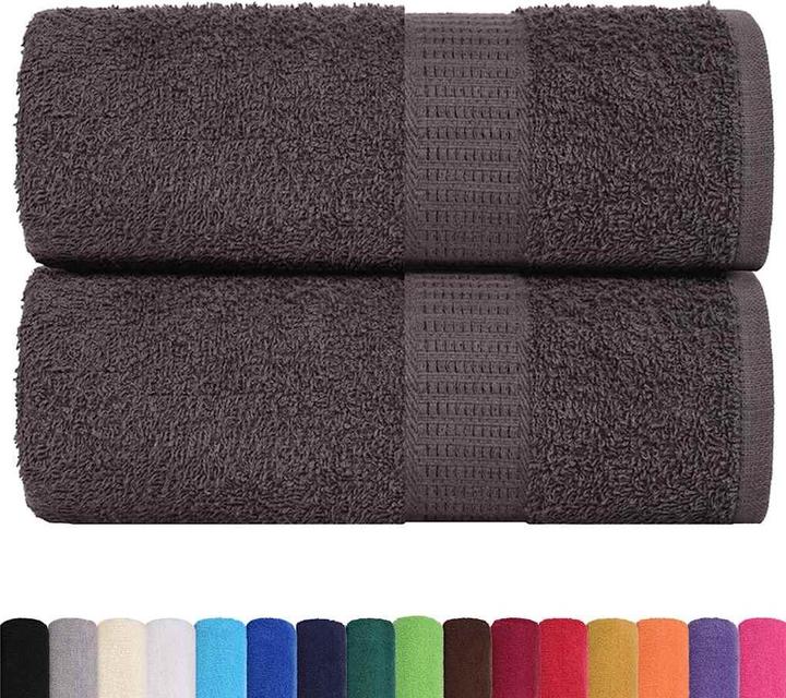 Image du produit VidaXL Serviettes pour invités 2 pcs. Anthracite 30x50 cm 360 g/m² 100% coton (30 x 50 cm)