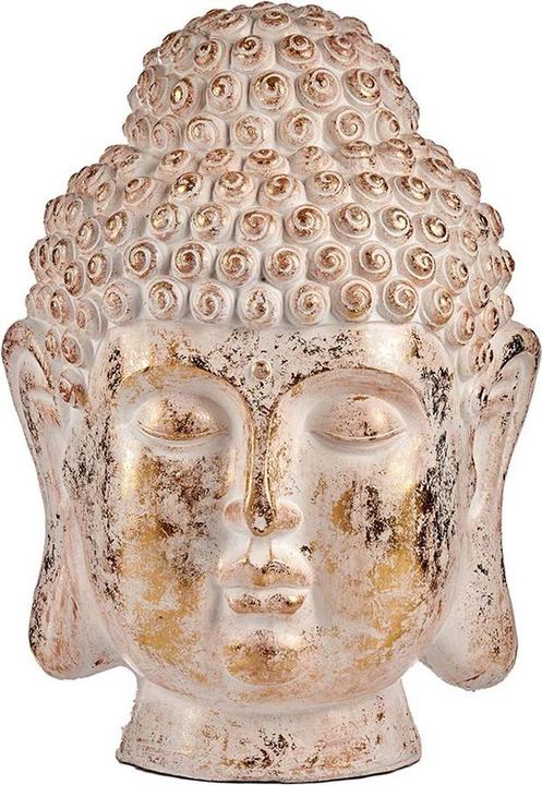 Immagine prodotto Ibergarden grande testa di buddha in poliresina bianca e o