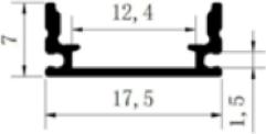 Image du produit Lumina Swiss LED Standard Profile Set transparent 170cm (1x50cm + 2x60cm) (170 cm, Intérieur)