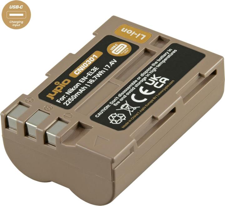 Actual product image Jupio EN-EL3E Ultra C (USB-C Input) 2250mAh (Rechargeable battery)