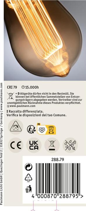 Actual product image Paulmann LED Bulb Shape Inner Glow Arc E27 (E27, 3.50 W, 160 lm, 1 x)