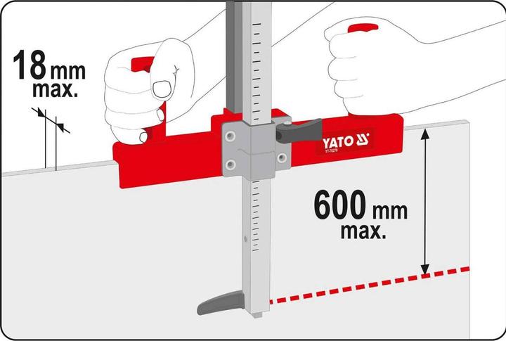 Actual product image Yato Professional plaster board cutter, cutting width up to max. 60cm, adjustable, double handle, incl. (Replacement blade)