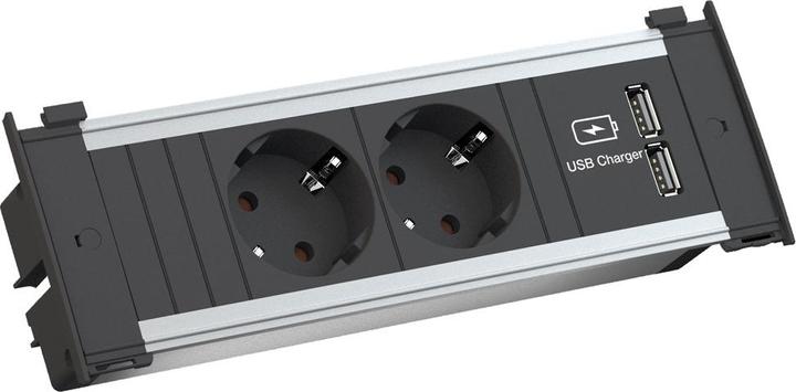 Produktbild Bachmann KAPSA Small 2x Schutzkontakt 1x USB Charger GST18-Stecker (2 x, CEE 7/3, USB, 0.20 m)