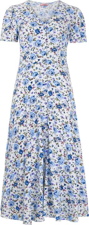 Joe Browns Button Through Ditsy Floral V-Neck Dress