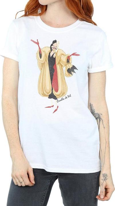 Actual product image 101 Dalmatians Womens/Ladies Cruella De Vil Boyfriend T-Shirt (XXL)