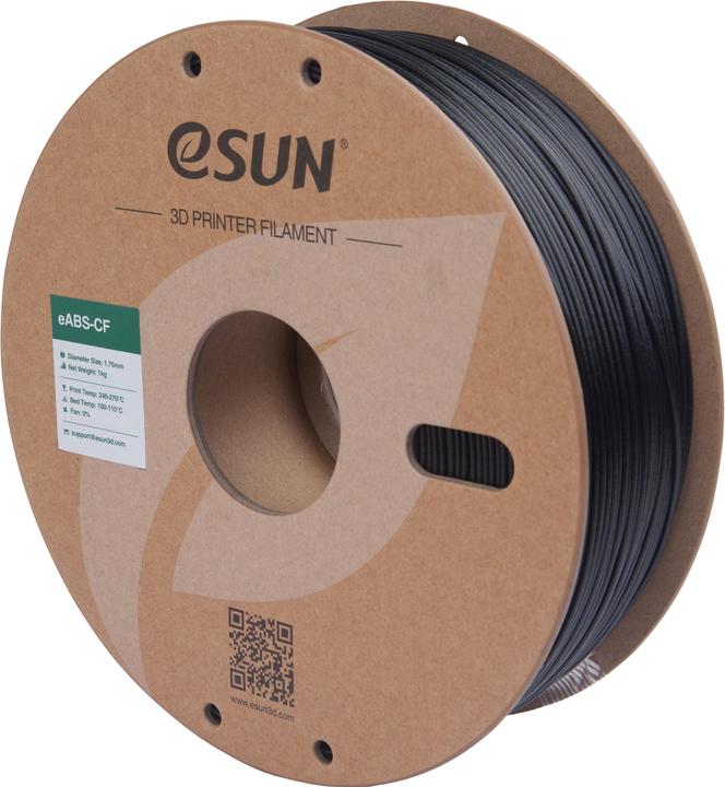 Image du produit eSUN EABS-CF 1,75mm BLACK 1kg (ABS, 1.75 mm, 1000 g, Noir)