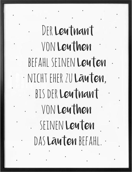Immagine prodotto Trenddeko Scioglilingua - Il tenente von Leuthen (50 x 60 cm)
