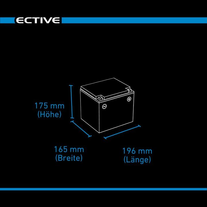 Produktbild Ective 12V 50Ah LiFePo4 Versorgungsbatterie Lithium Akku BMS Wohnmobil LFP BT Versorgungsbatterie (12 V, 50 Ah)