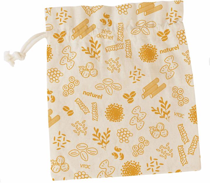 Actual product image Pebbly Organic cotton bag M yellow, 20x25 cm