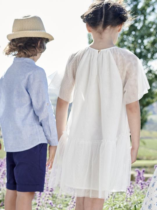 Image du produit Vertbaudet Robe de cérémonie fille avec manches papillon (110)