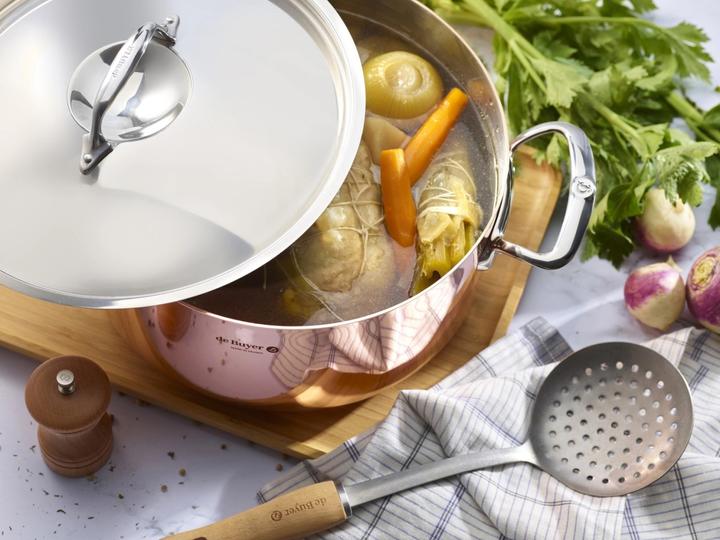 Image du produit de Buyer Prima Matera Marmite à légumes avec couvercle à induction (16 cm, Casserole, Acier inoxydable, Cuivre)