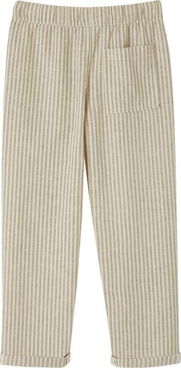 Vertbaudet Weite Jungen Hose mit Streifen, Leinen-Mix