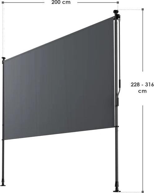 Produktbild Juskys Senkrechtmarkise Barbados (2 m)