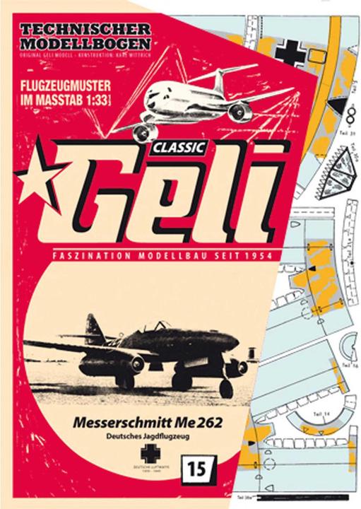 Produktbild Geli messerschmitt me-262 kartonmodell