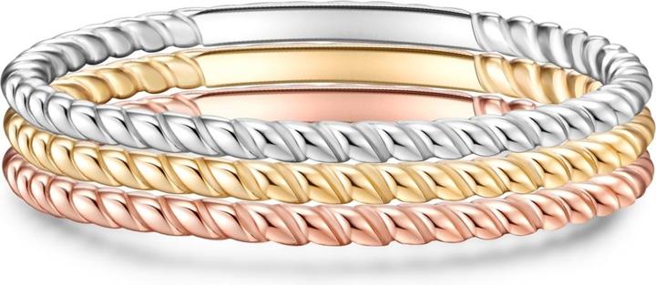 Produktbild Glanzstück Berlin Damen Sterling Silber silber/gelbgold/roségold - 24271 (58, 925 Silber)