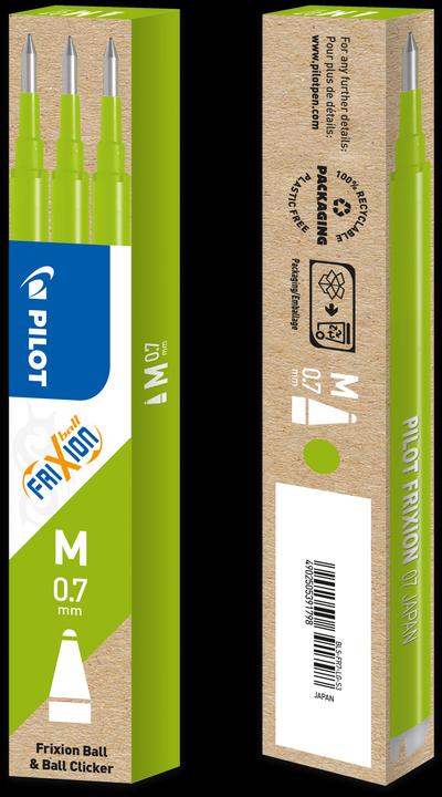 Actual product image Pilot FriXion Refill Set à 3 (Refill, Light green, 0.35 mm)