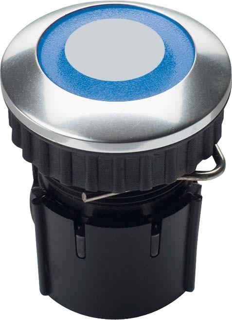 Image du produit Grothe Bouton de sonnette LED Ring bl Acier inoxydable V2A PROTACT 220