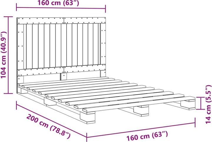 Produktbild VidaXL Tittmoning (160 x 200 cm)