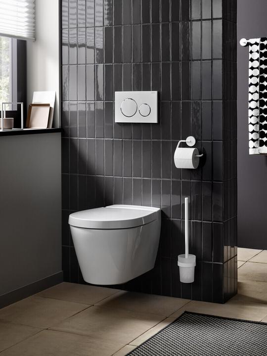 Produktbild Emco round Bürstengarnitur, Glasteil satiniert, Wandmodell, 4315