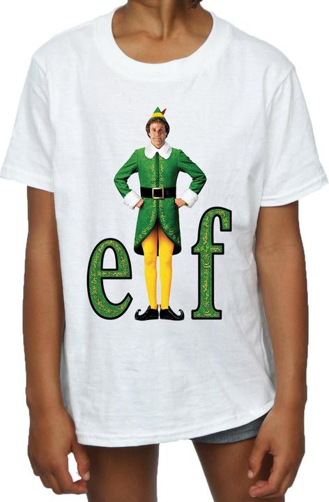 Actual product image Elf Girls Buddy Logo Cotton T-Shirt (116)