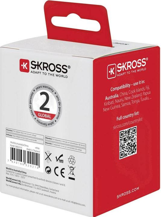 Image du produit Skross World to Australia + China