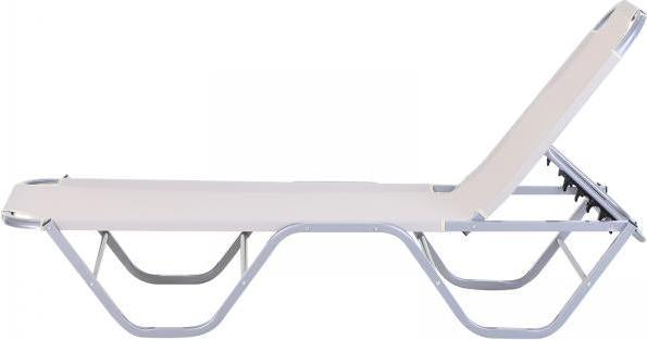 Immagine prodotto Outsunny Lettino prendisole con schienale regolabile (188 cm)