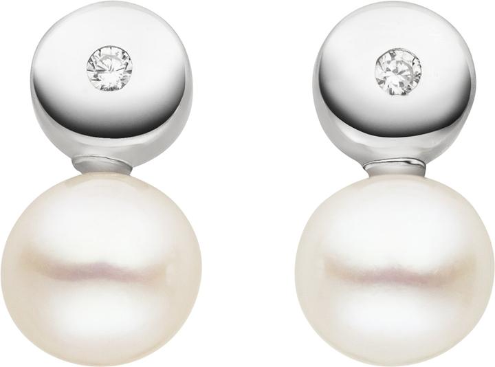 Produktbild Adriana la mia Perla Ohrestecker mit Süsswasser Perlen (Silber 925, Perlen, Zirkonia)