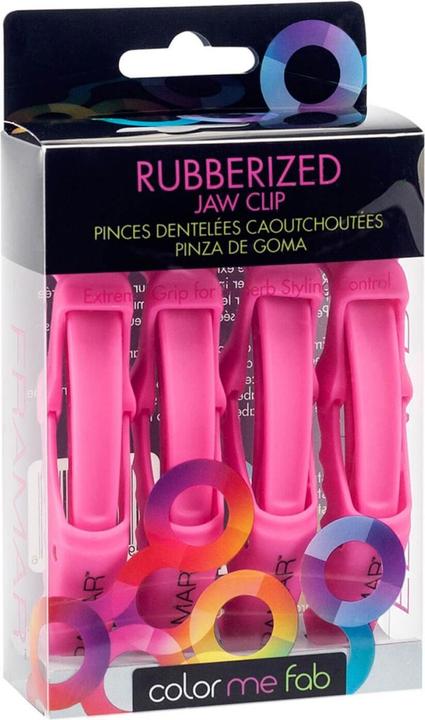 Immagine prodotto Framar Morsetti a ganascia gommata Gator Clips 4 pezzi - Rosa (4 pz.)