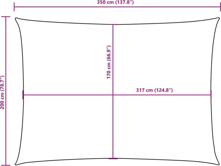 Produktbild VidaXL Sonnensegel (200 x 350 cm)