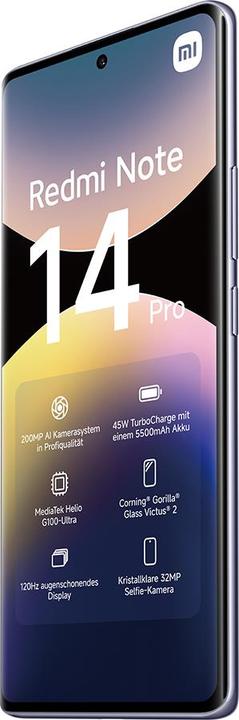 Actual product image Xiaomi Redmi Note 14 Pro (512 GB, Aurora Purple, 6.67", 200 Mpx)
