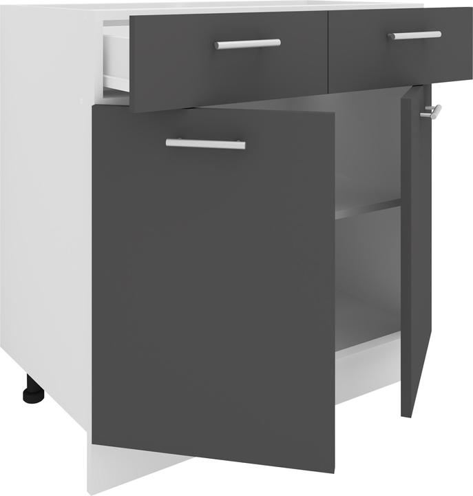 Image du produit VCM Armoire de cuisine Largeur 80 cm Tiroir Meuble bas de cuisine Esilo (80 x 46 x 82 cm)