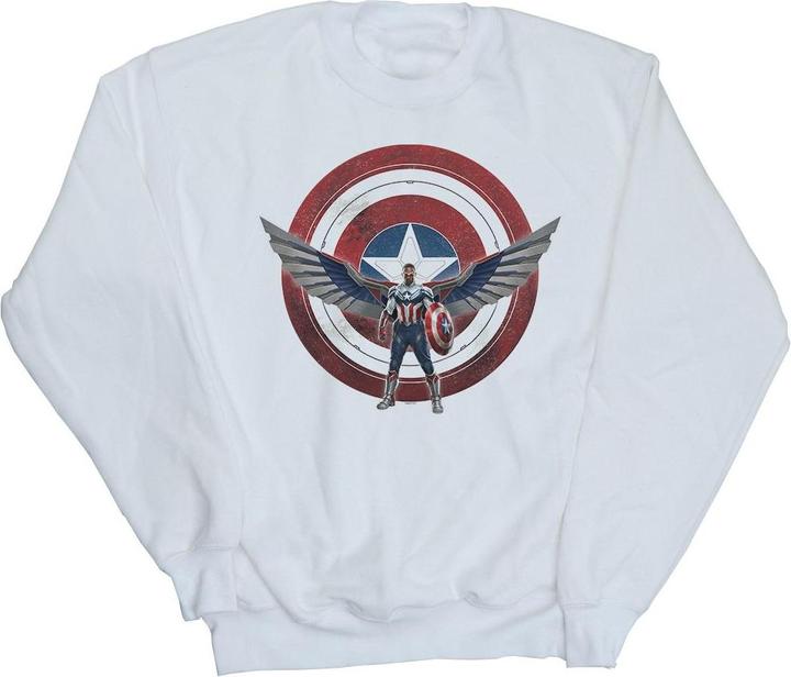 Actual product image Boys Falcon And The Winter Soldier Captain America Shield Pose Sweatshirt (116)