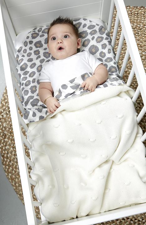 Produktbild Meyco Babydecke gross Knots - offwhite - 100x150cm