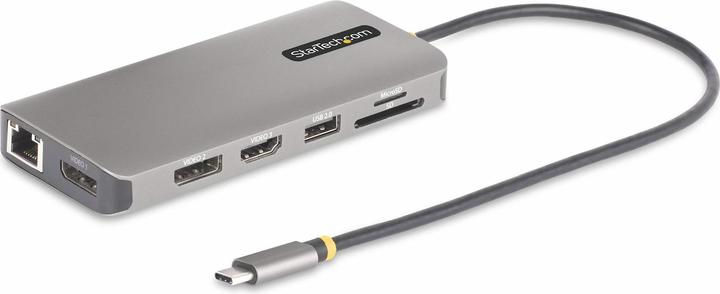 StarTech COM Adattatore multiplo USB-C a tre monitor 2x 4K 60Hz + 4K 30Hz HDMI e DP 4x USB-A 100W GbE L (USB-C, 4 Porti)