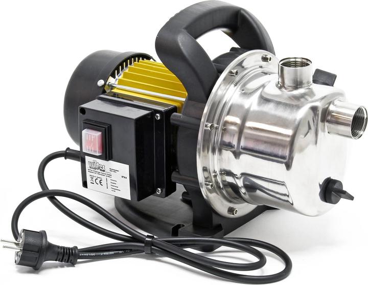 Wiltec Gartenpumpe 3800l/h 1200W Wasserpumpe Pumpe 4.8 bar Teich Regenwasserpumpe (Gartenpumpe)