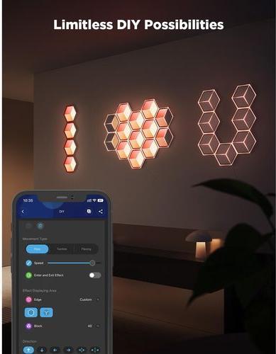 Productafbeelding Govee Glide Hexa Ultra paneelverlichting, uitbreiding, 7-pak