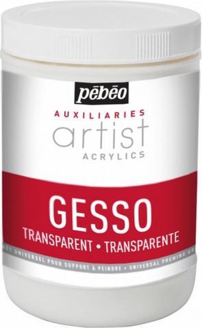 Actual product image Pebeo Artist Acrylics Transparent Gesso (Transparent gesso, 1000 ml)