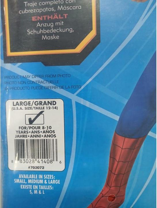 Produktbild Rubies Spiderman Kinderkostüm Mit Stoffmaske Und Schuhbedeckung (S)